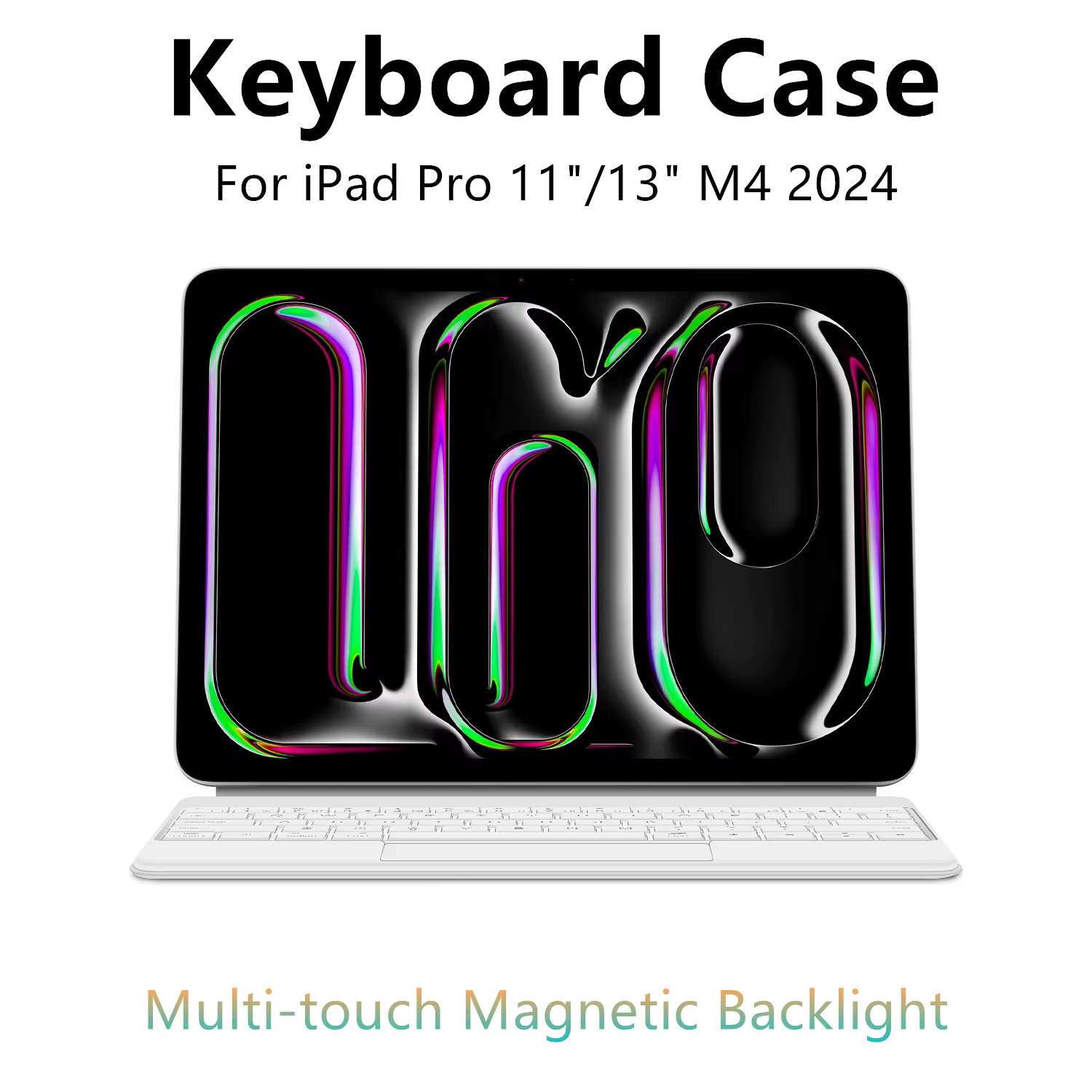 Magic Keyboard For iPad Pro 11 inch 13" M4 2024 Pro11 Pro13 Smart Keyboards Cover Multi-touch Tablet Magnetic Backlight Case