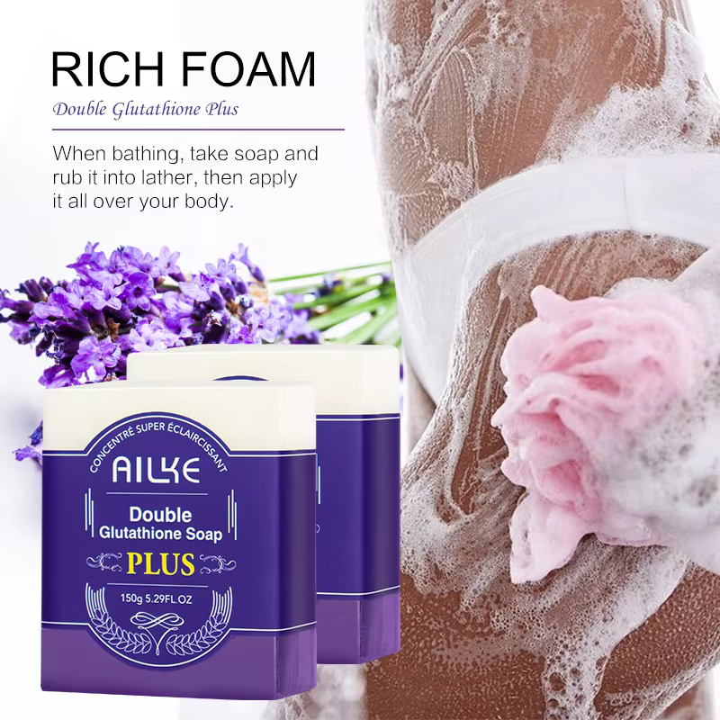 AILKE Dark Spot Remover Soap Bars With Glutathione And Lavender, Lightening Skin ,Support For Customized Private Labels