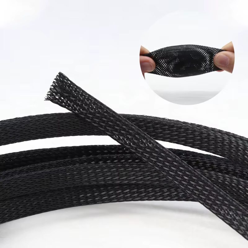 Dropship 1/5/10M Black PET Braided Sleeving Diameter 3~40mm Insulated Wire Cable Protection Sleeve Flame Retardant Nylon Tube