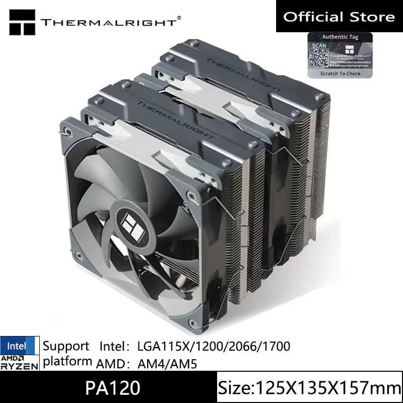 Thermalright PA120 AGHP 3.0 heat pipe air-cooled radiator 6 heat pipe double towers double fans with top cover support LGA1700