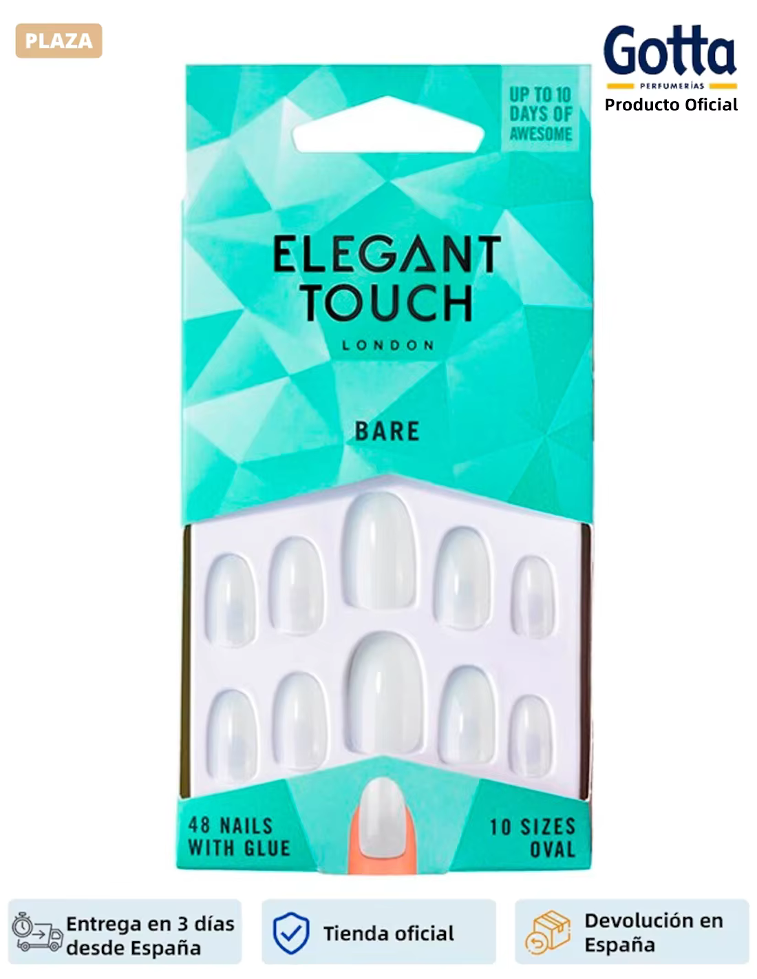 ELEGANT TOUCH - TOTALLY BARE OVAL-beauty and health, Manicure utensils, manicure, false nails-false nails from which you will get a perfect manicure.