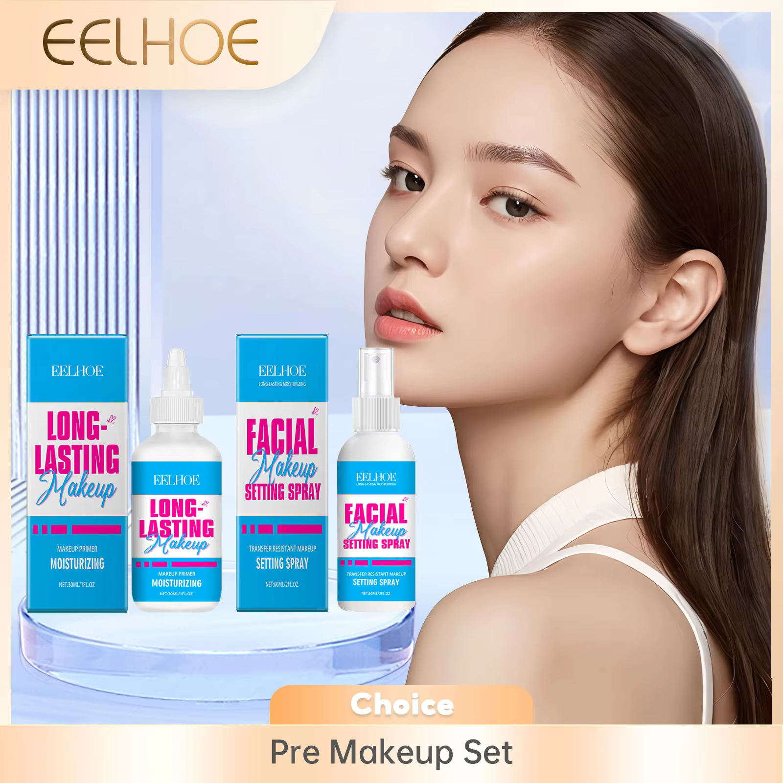 Makeup Primer Lotion Pre Makeup Setting Spray Cover Blemish Redness Tender Skin Smoothing Skin Moisturizing Long Lasting Makeup