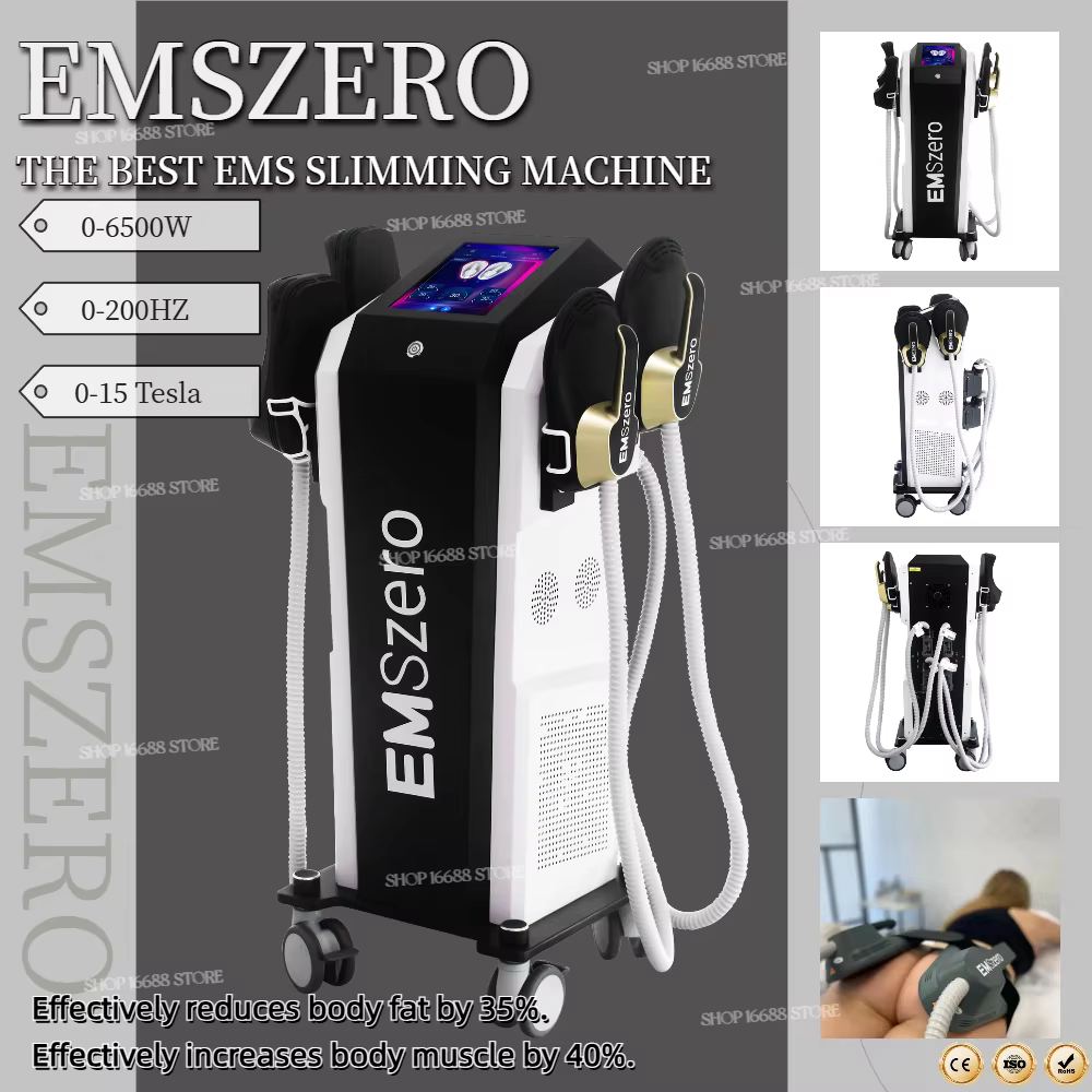 EMSzero:2025 New Body Sculpting And Muscle Building Slimming Weight Loss Radio Frequency Beauty Device  200HZ 6500W 0-15 Tesla