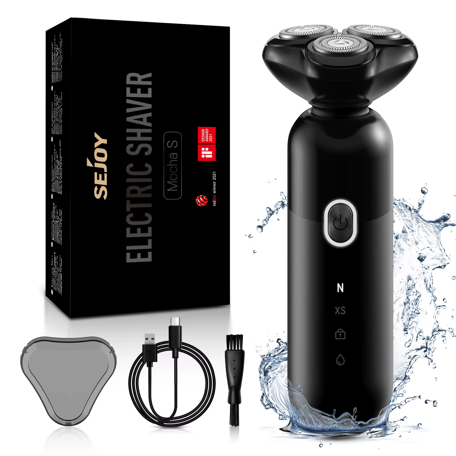 Electric Rotary Shavers for men 5W Cordless Razor Rechargeable Hair Trimmer 4D Floating Blade Washable Rotary Shaving Machine