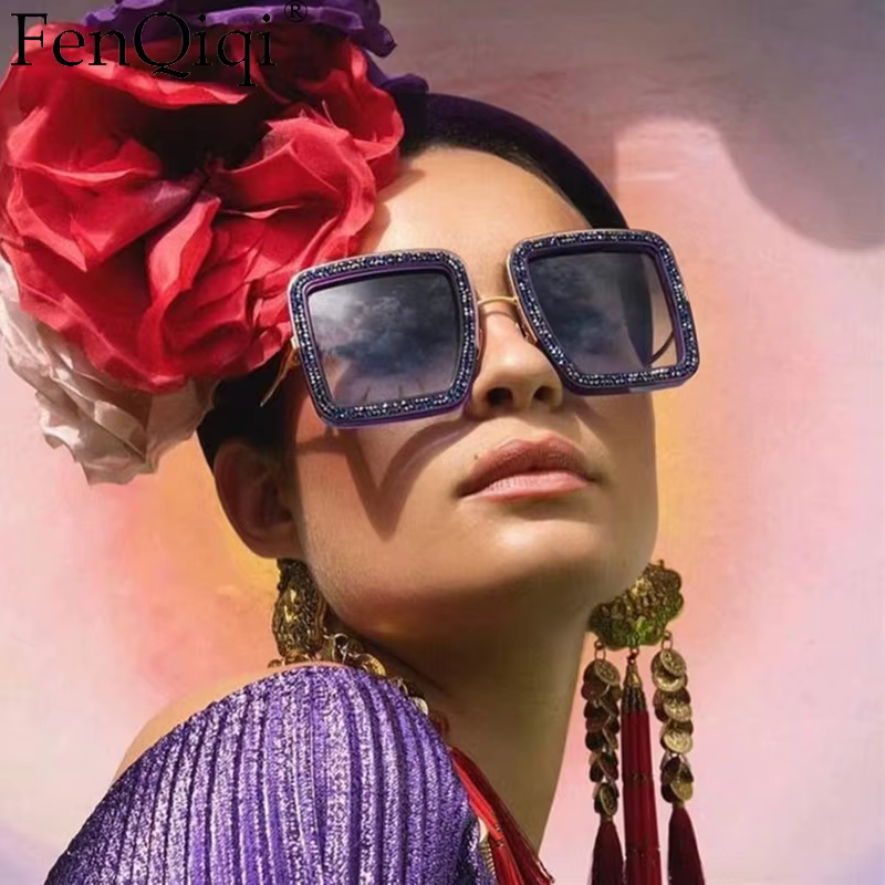 Square Oversized Sunglasses Fashion 2022 Rectangle Cooling Brand Designer Female Gradient Sunglasses Ladies Shades