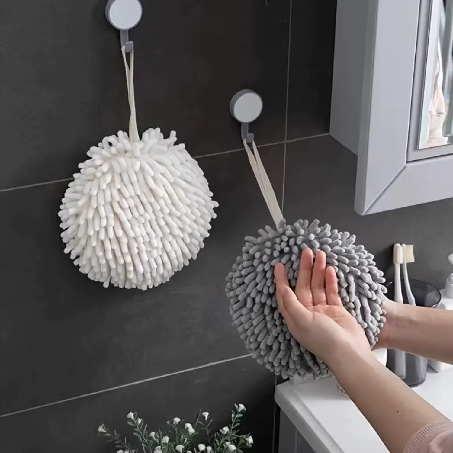 1pc Super Absorbent, Thickened, Fast Drying, Soft Microfiber Hand Towel - Ultra Plush and Luxurious Feel - Ideal for Bath, Kitch