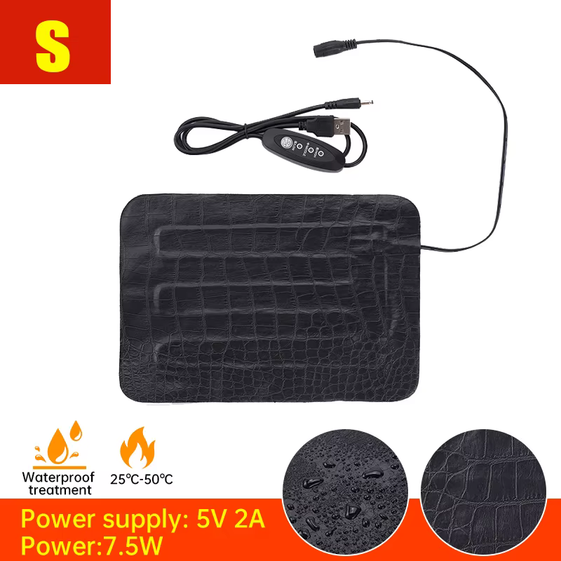 5V 2A Pet Heating Pad Terrarium Reptile Heat Mat USB Electric Blanket 3 Gear Adjustable Temperature Controller Incubator Mat