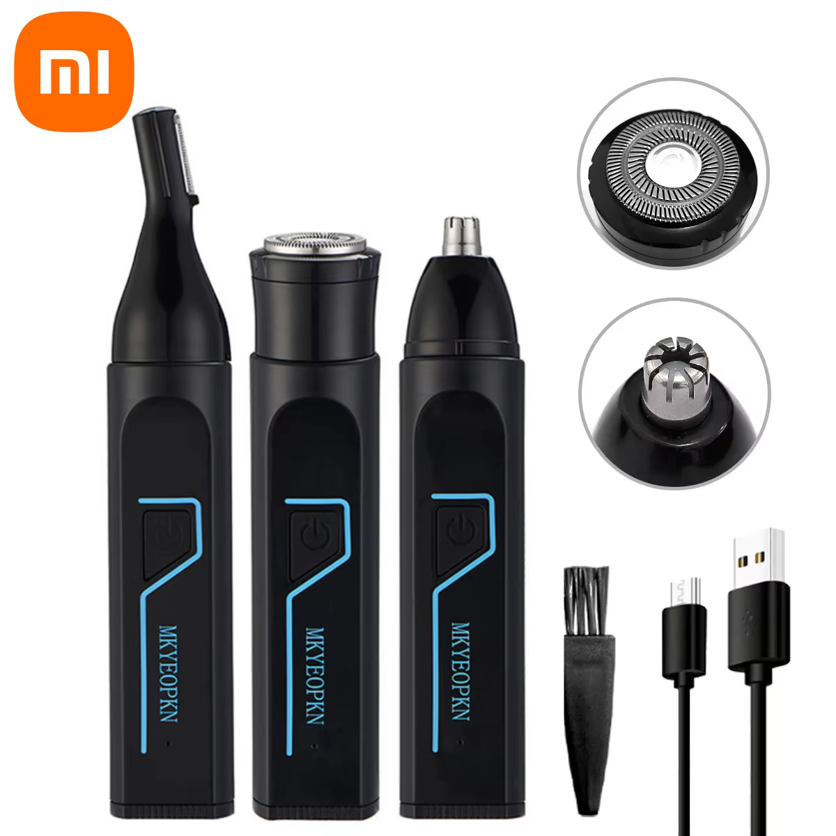 Xiaomi 3-in-1 Electric Nose Hair Trimmer Remove Armpit Hair Eyebrows Ear Hair Beard Trimmer Waterproof Painless Electric Razor