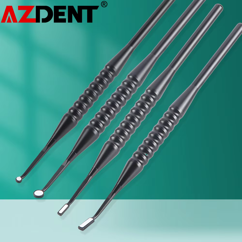 Azdent Dental Micro Mouth Mirror 2mm /3mm/5mm Sterilizable Reflector Odontoscope Multifunction Checking Oral Detachable Handle