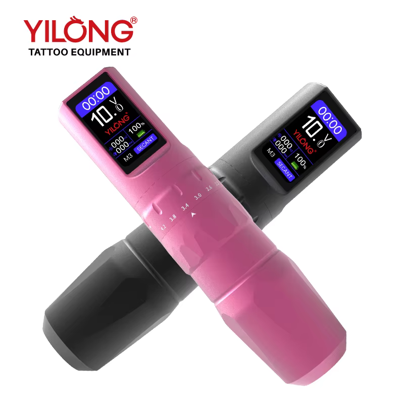 YILONG Adjustable Wireless Tattoo Pen- Stroke 2.2-4.2MM Tattoo Pen Machine Professional Wireless Tattoo Gun for Tattoo Artist