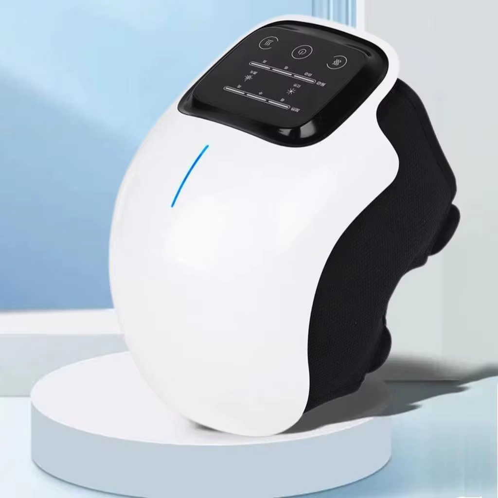 Cordless Knee Massager with Heat and Vibration, Portable Knee Massager with Large LED Screen, Adjustable Temperature, Comfort Pe
