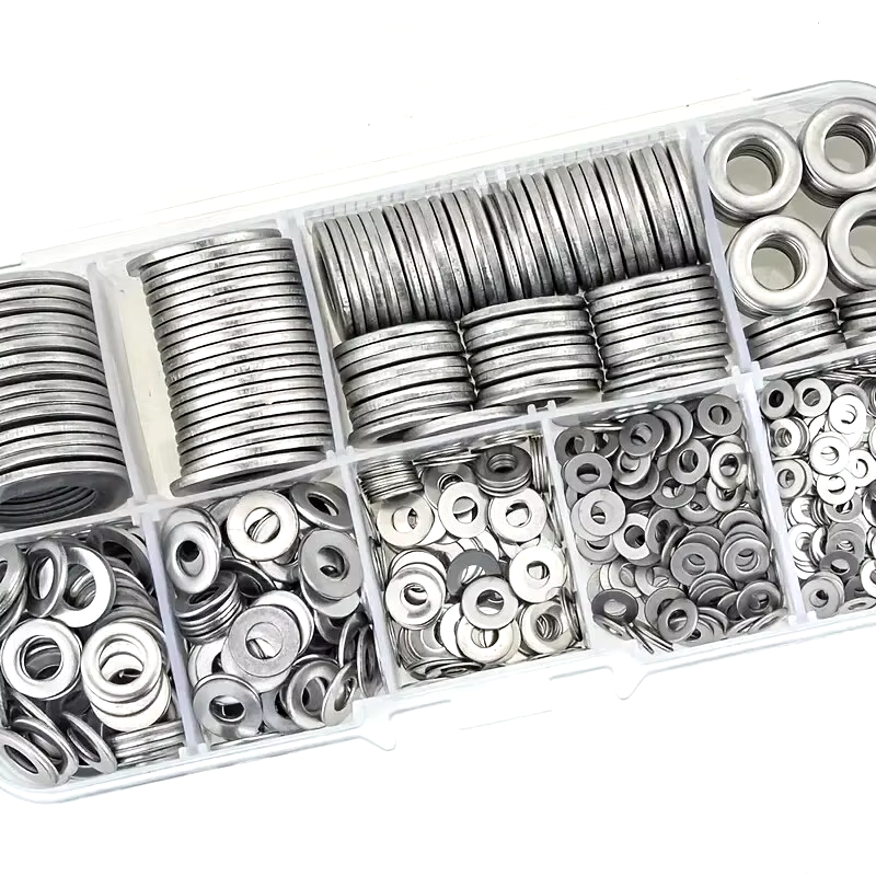 360/580pcs 304 Stainless Steel Flat Washers Set, Perfect For Home Decor, Factory Repair, Kitchens, Shops & More