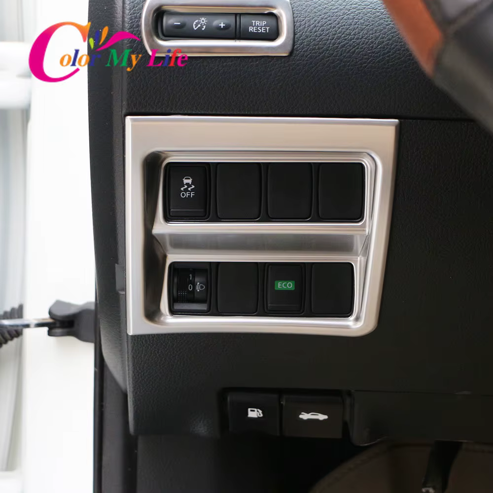 Car Head Lights Lamp Switch Cover Trim Sticker for Nissan Qashqai J11 X-trail Rogue T32 LHD 2014 - 2021 Accessories