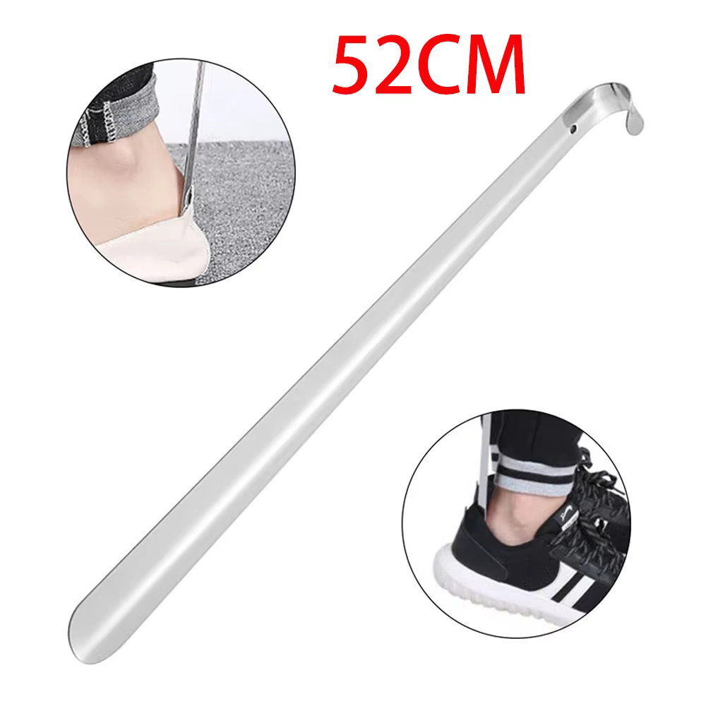 52cm Extra Long Shoe Horn Stainless Steel Silver Metal Shoes Remover Shoehorn Lifter Aid Slip Shoe Pull Tool Shoespooner