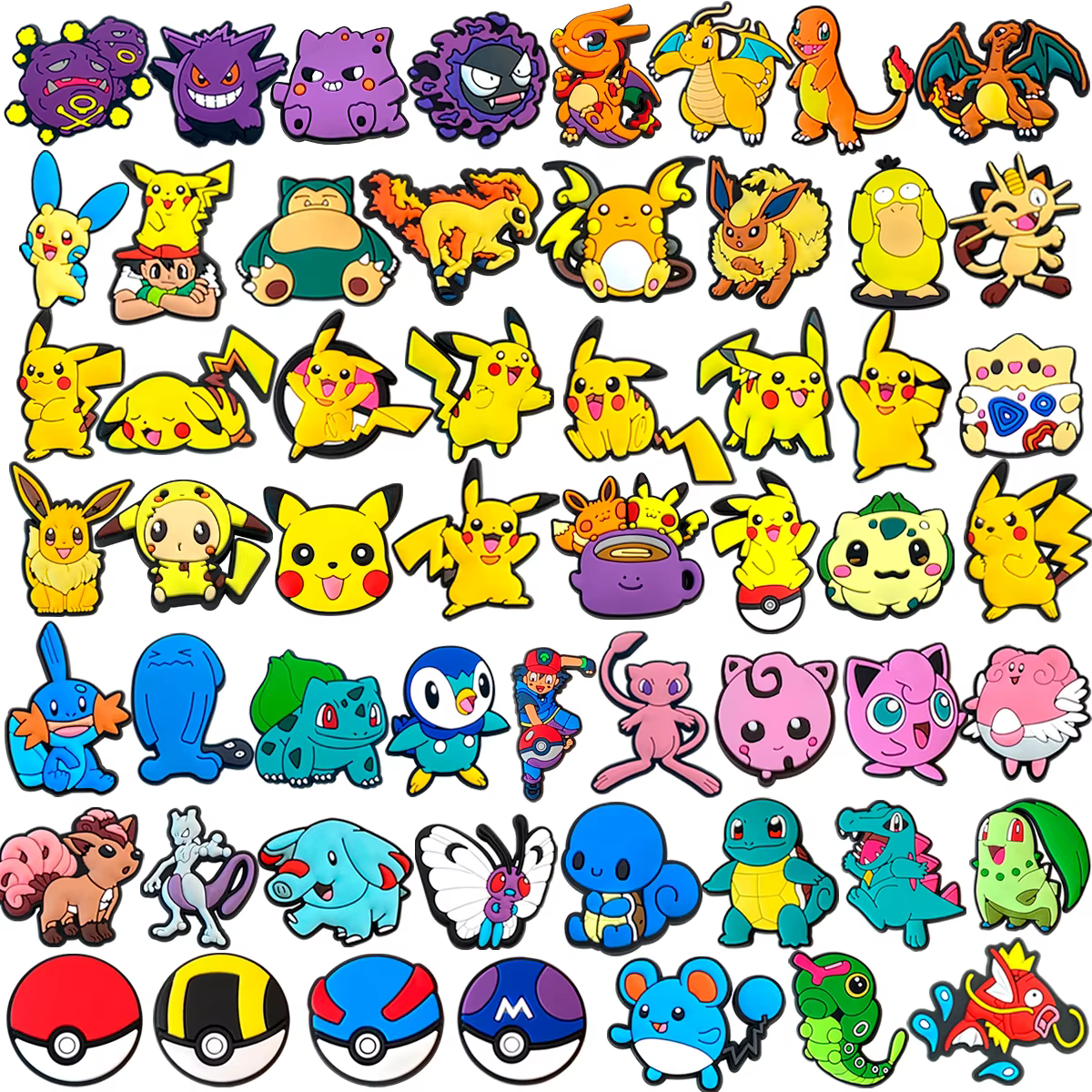 VC Decoration Buckle DinMINISO Pokemon Shoe Charms Posaur Sandals Accessories Male and Female Children Gifts