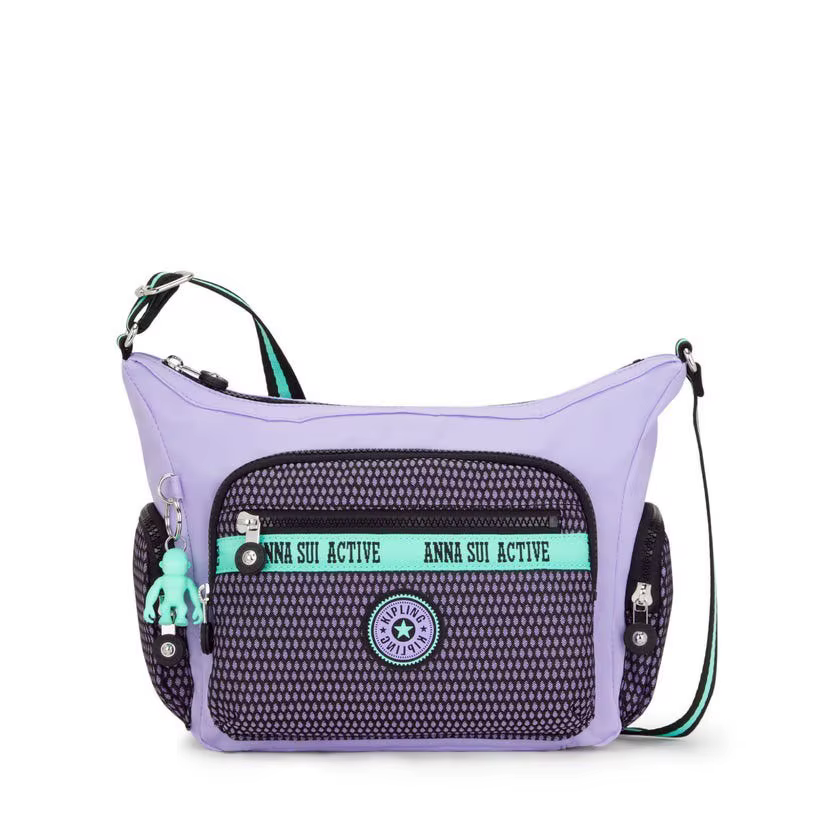 Women's Crossbody Shoulder 2025 New kipling Monkey Bag Vitality Mesh Purple patchwork series size backpack single-shoulder cross