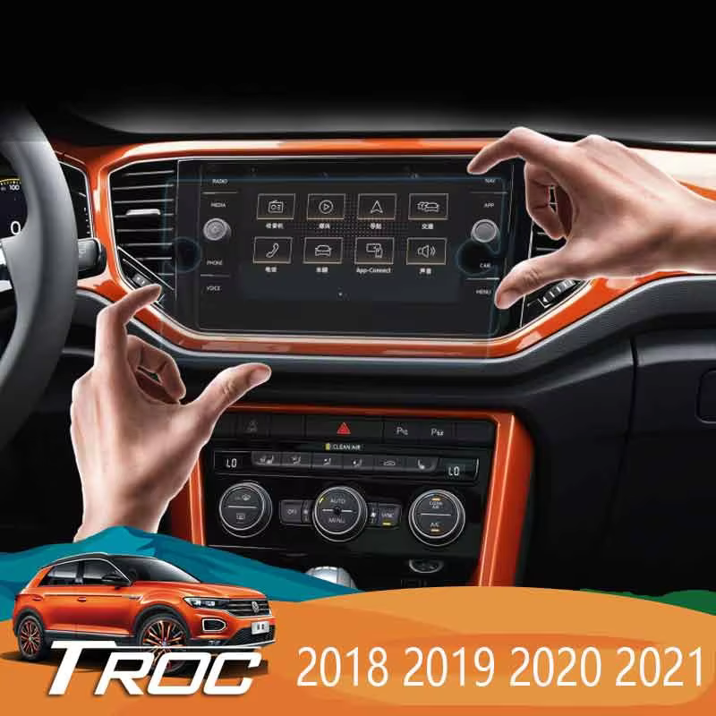 For Volkswagen T-ROC T ROC 2018-2021 8 inch Car GPS Navigation Tempered Glass Screen Portective Film Auto Interior Accessorie