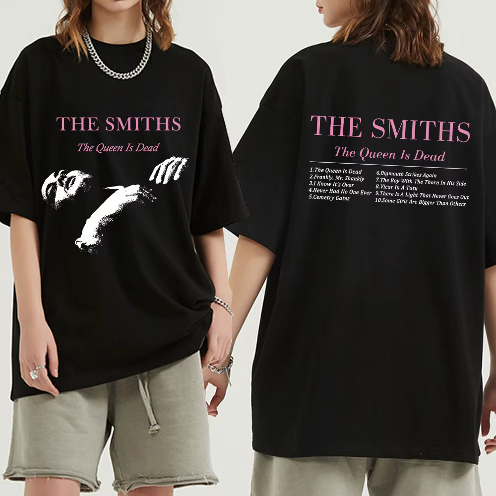 The Smiths The Queen Is Dead T Shirt 1980's Indie, Morrissey Oversized T-shirt Vintage Punk Rock Band T-shirts Streetwear Unisex