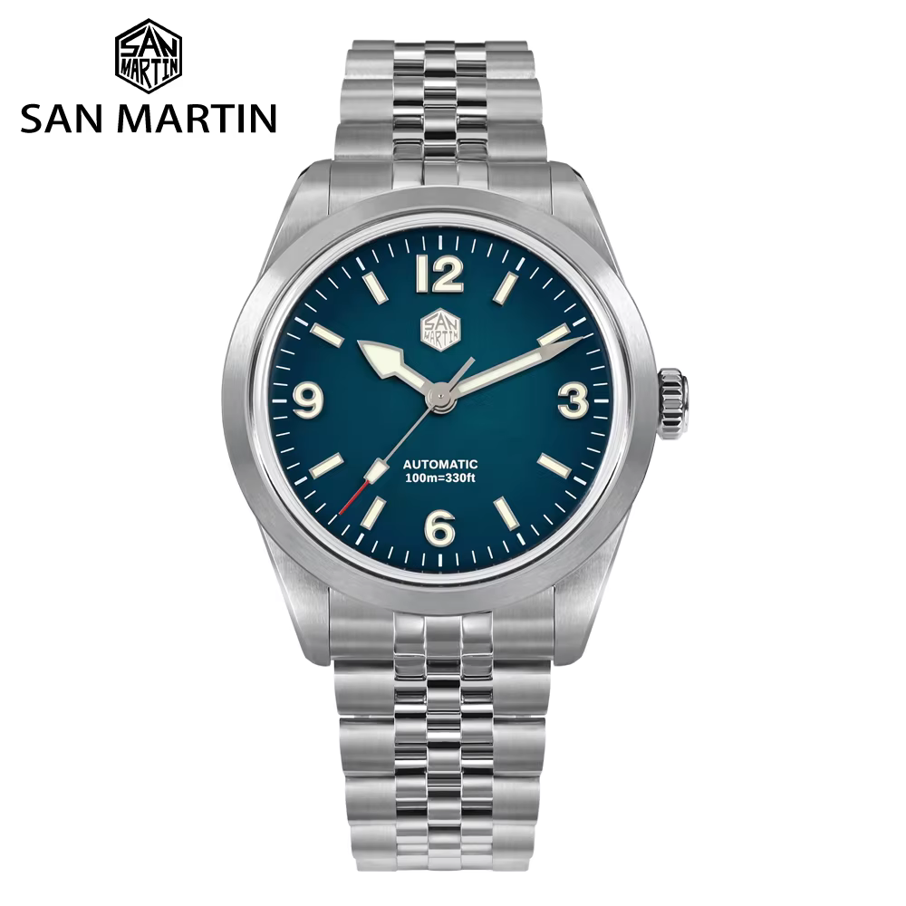 San Martin Men's Watch PT5000 38mm Explore Climbing Sport Couple Wristwatch Automatic Mechanical Luminous Waterproof 100m SN0107