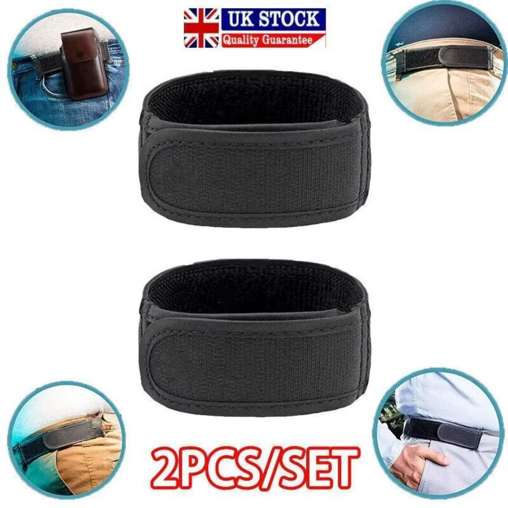 2PCS No Elastic Fits 1 Inch Belt Loops Buckle Free Waist Belts
