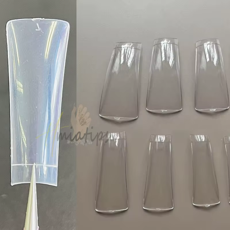 550 Pcs XL Duck Half Cover Tips Artificial Acrylic False Nail Tips Press on Manicure Tool Accessories