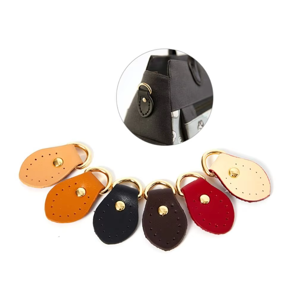 2Pcs Handmade Bag Buckle Straps PU Leather Metal Handbags Shoulder DIY Bag Accessories Fashion Lychee Pattern Chain Clasp Buckle
