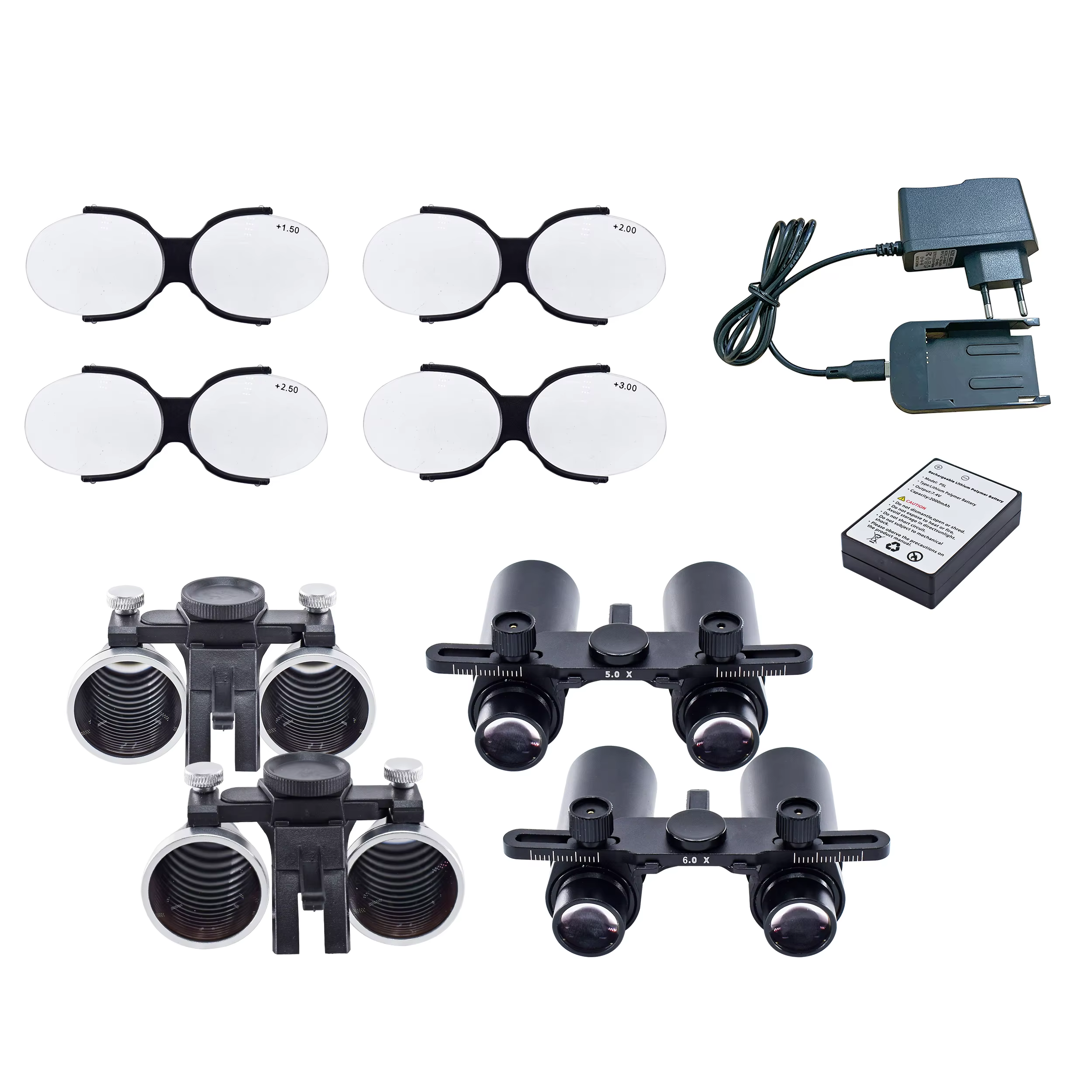 Dental LED Headlight Binocular Loupes 2.5X/3.5X 5W Surgical Headlamp accessories Spare parts lithlum battery Dentistry Magnifier
