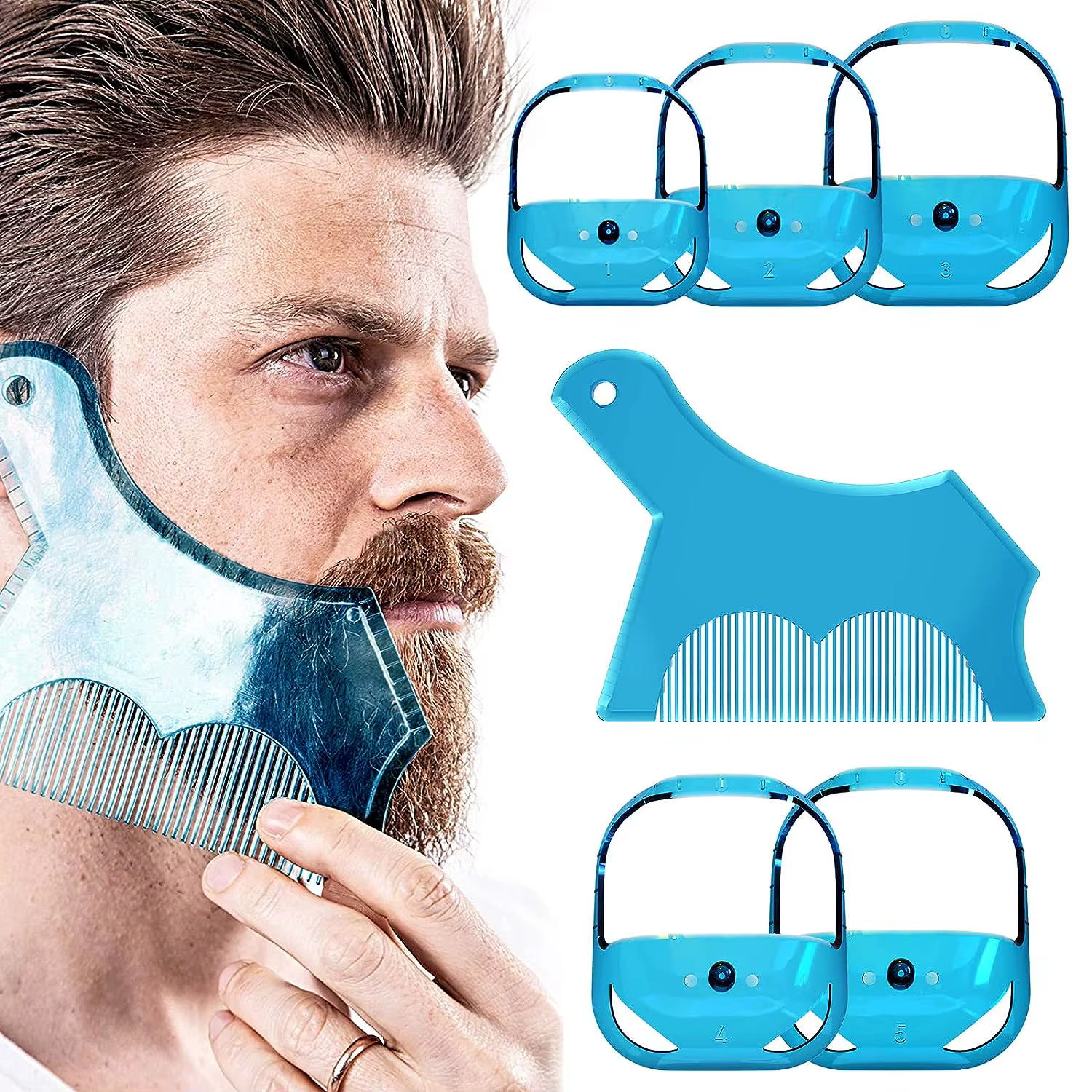 Beard Shaper Kit for Beard Shaping & Styling, Beard Lineup and Guide Tool for Men beard outliner