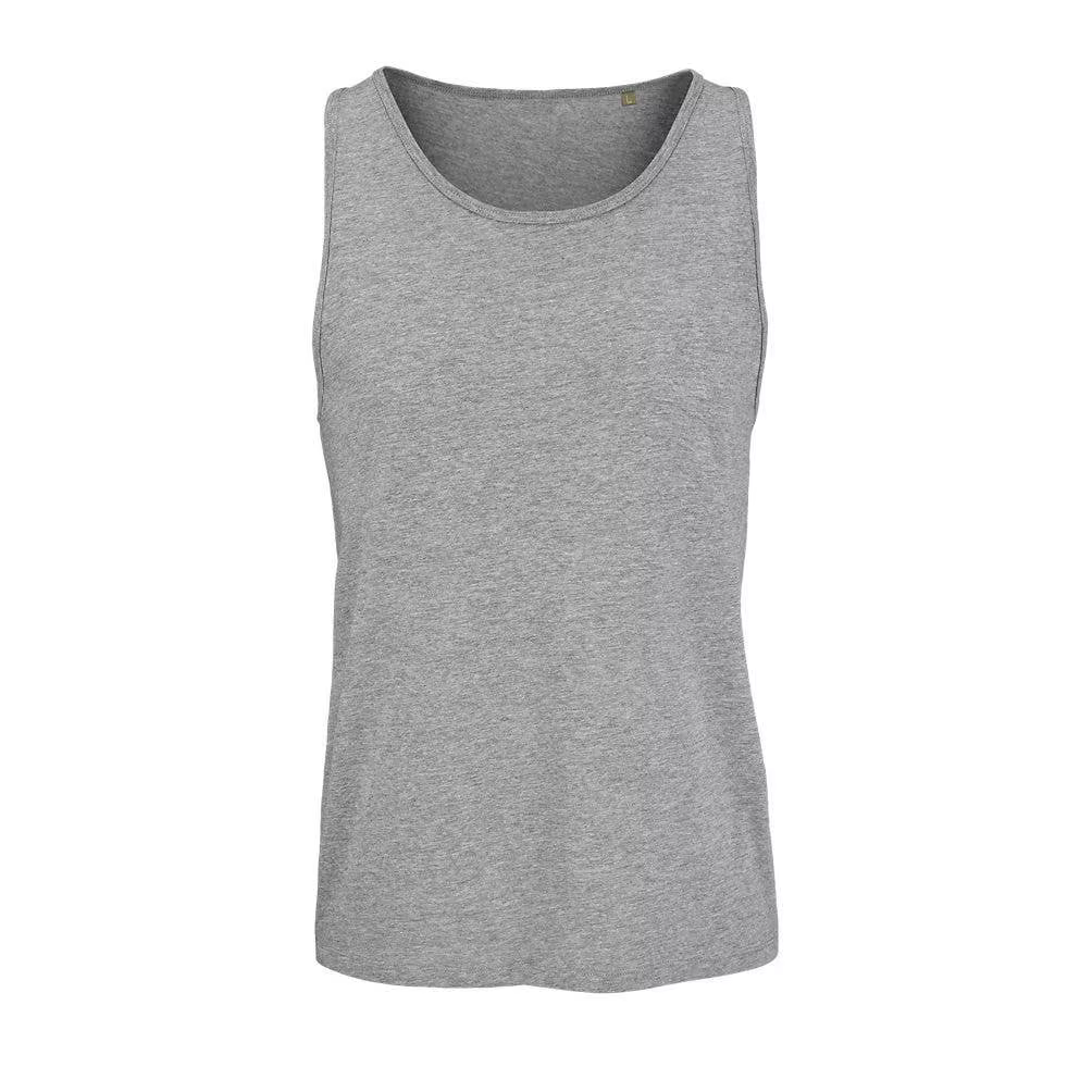 MARNAULA.CRUSADER TT. Unisex cotton tank top. Size = S,COLOR = Gray mix