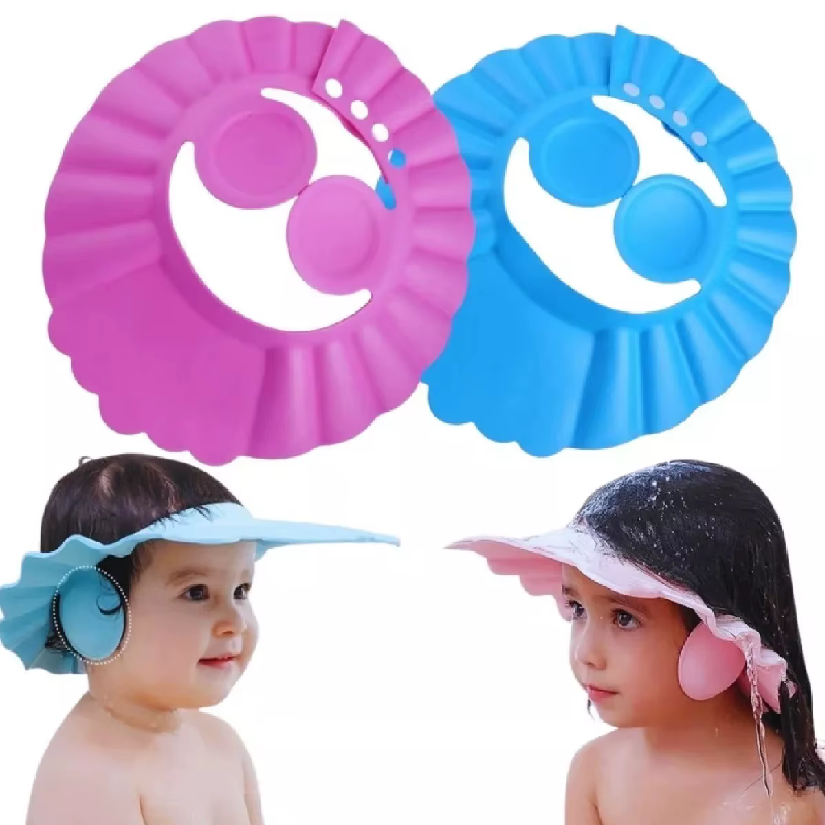 Children's Eye Protective Adjustable Baby Shower Caps