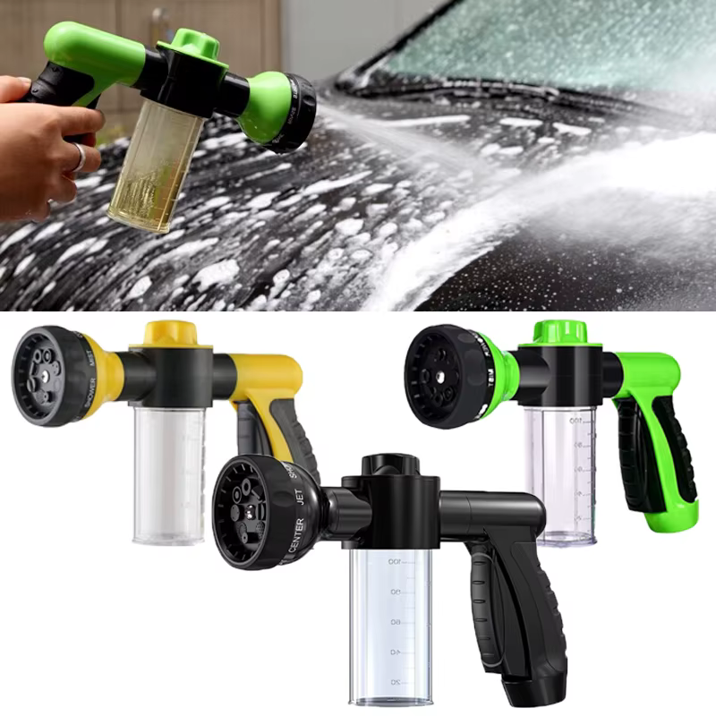 Pressure Hose Nozzle Foam Gun 8 In 1 Jet Spray Gun Soap Dispenser Garden Watering Horse Dog Animal Car Washing Tool Dropshipping
