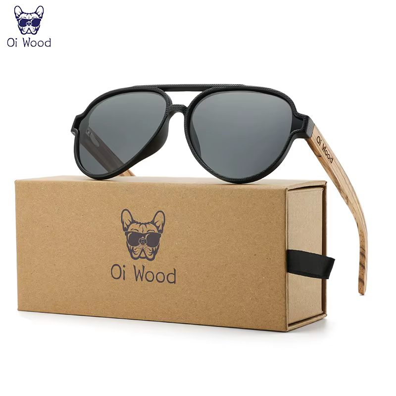 Oi Wood Sunglasses For Women Men Wooden Sun Glasses Polarized UV400 High Quality Eyewear Accessory Original Box