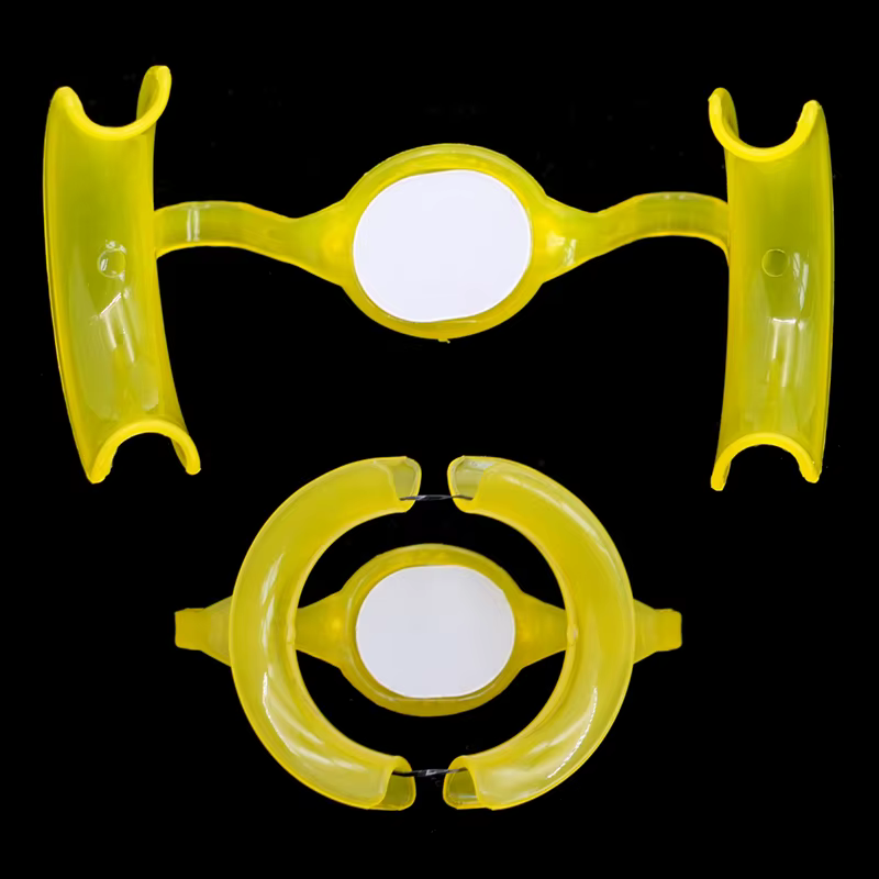 M Type Mouth Opener Teeth Whitening Lip Cheek Retractor with Mirror Dentistry Mirror Dentists Goods Supplies