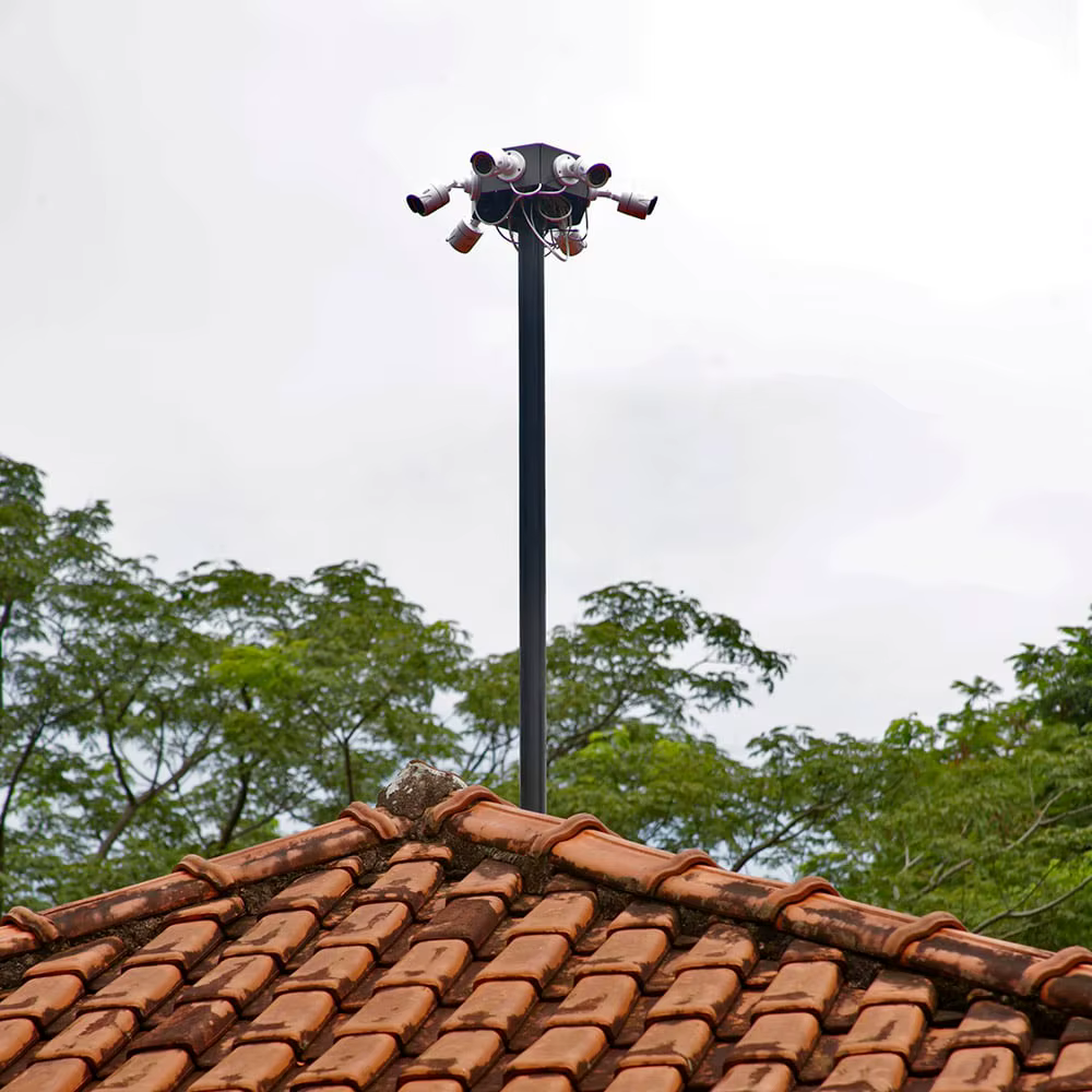 Support for 6 Cameras Cftv-Roof-Steel-360 Degrees