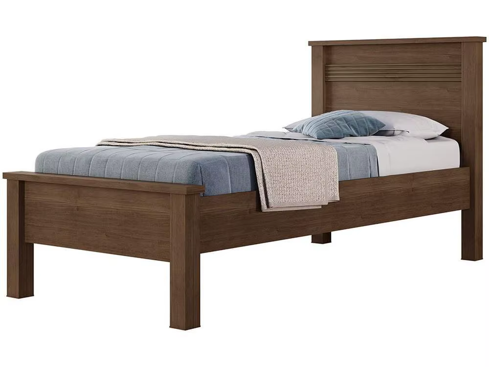 Single Bed Conquest Furniture Barcelona Cocoa