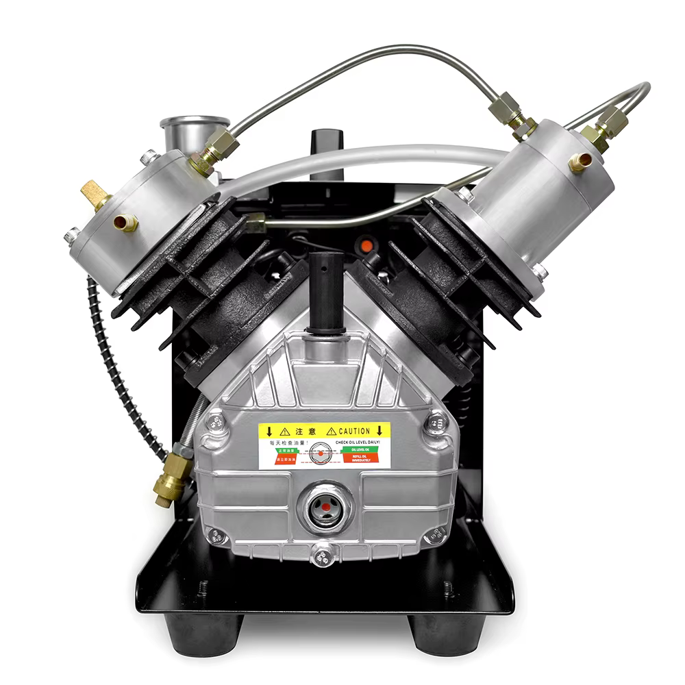 TUXING TXEDM041 4500Psi 300Bar PCP Air Compressor High Pressure Compressor with double Cylinder Head for PCP Rifle Scuba Diving