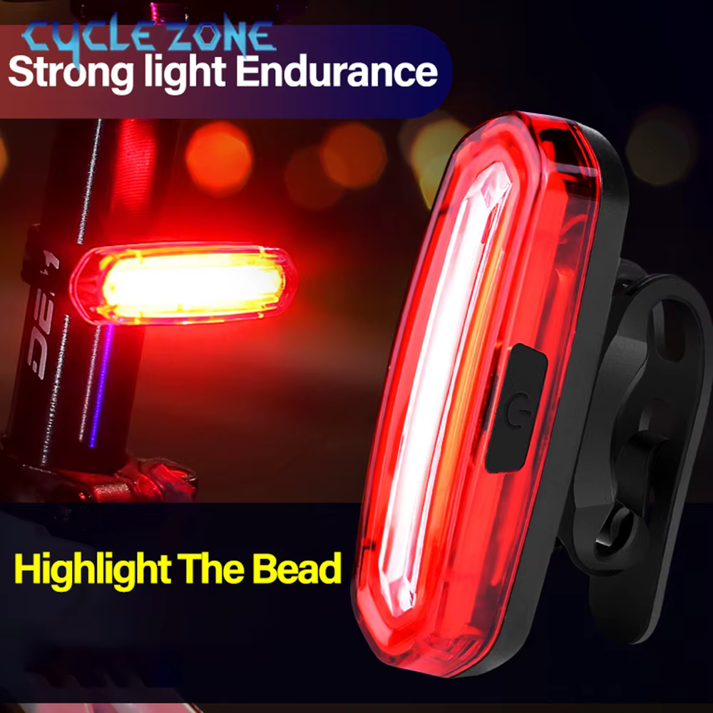 MTB Road Bike Rear Light USB Rechargeable LED Bike Tail Light Easy to Install Bicycle Warning Taillights for Night Riding Safety