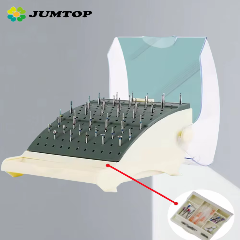 Dentistry Tool Dental Box with Drawer 142 Holes Odontologia Bur Block Holder Autoclave Sterilizer Case Disinfection Box Holder