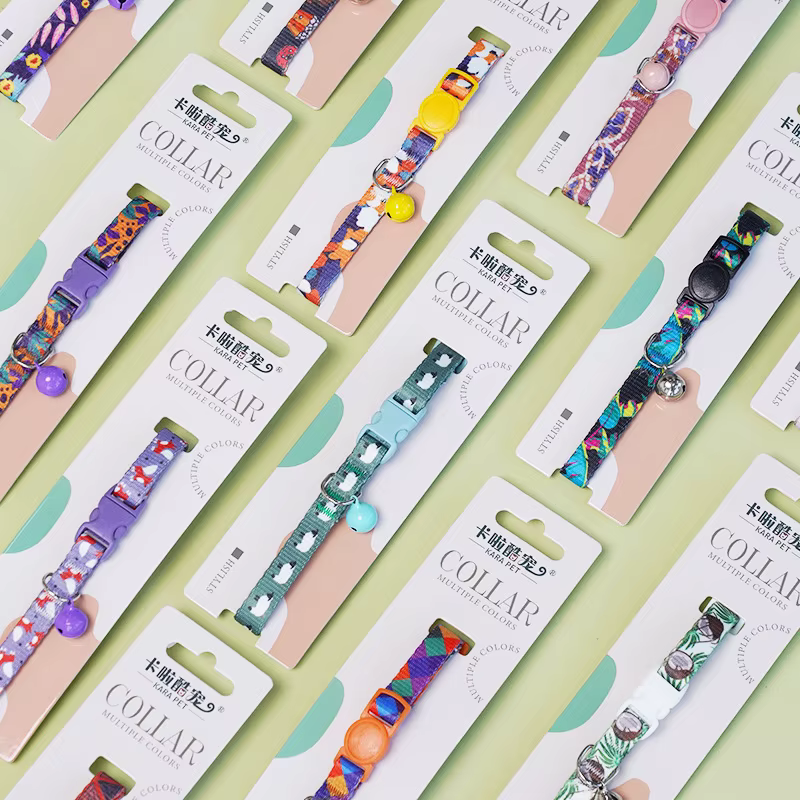 Cat Collar with Bell Adjustable Safety Pet Collar Colorful Bell Ring Necklace for Cat Kittens Puppy Small Dog Pet Accessories