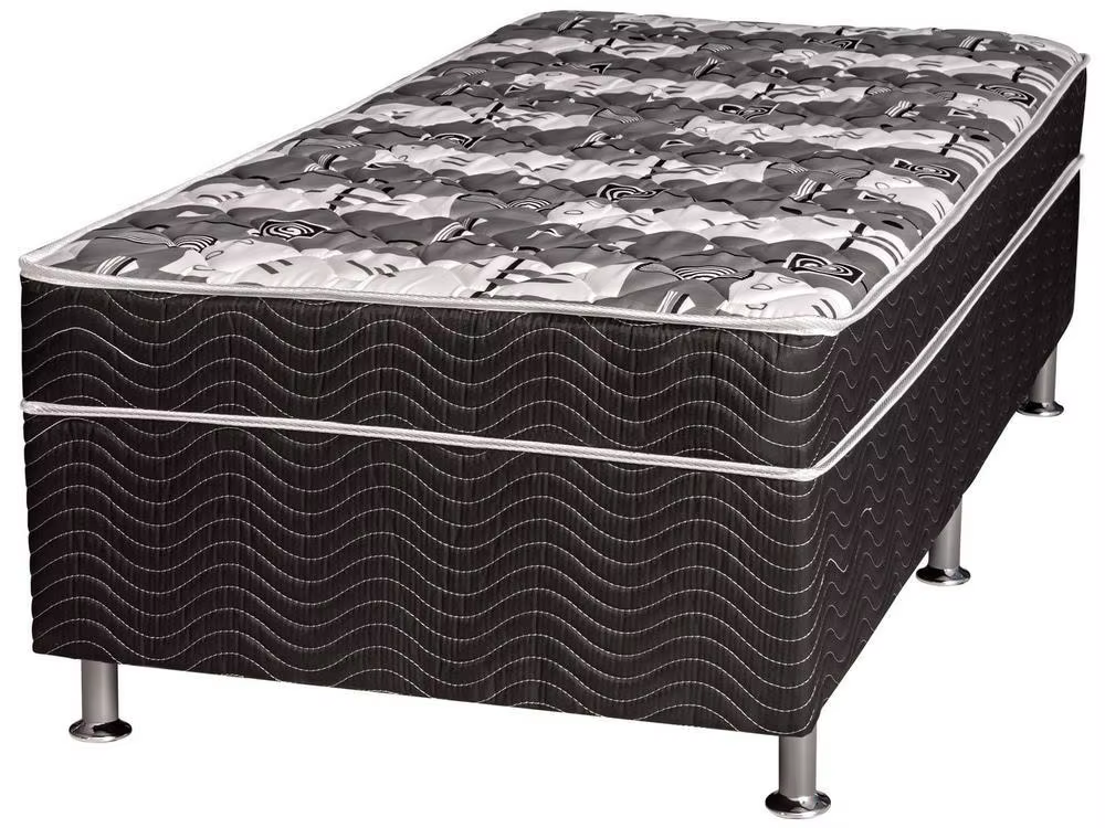 Single Box Bed Conjugated Orthophom Spring 40cm Height Mag Black