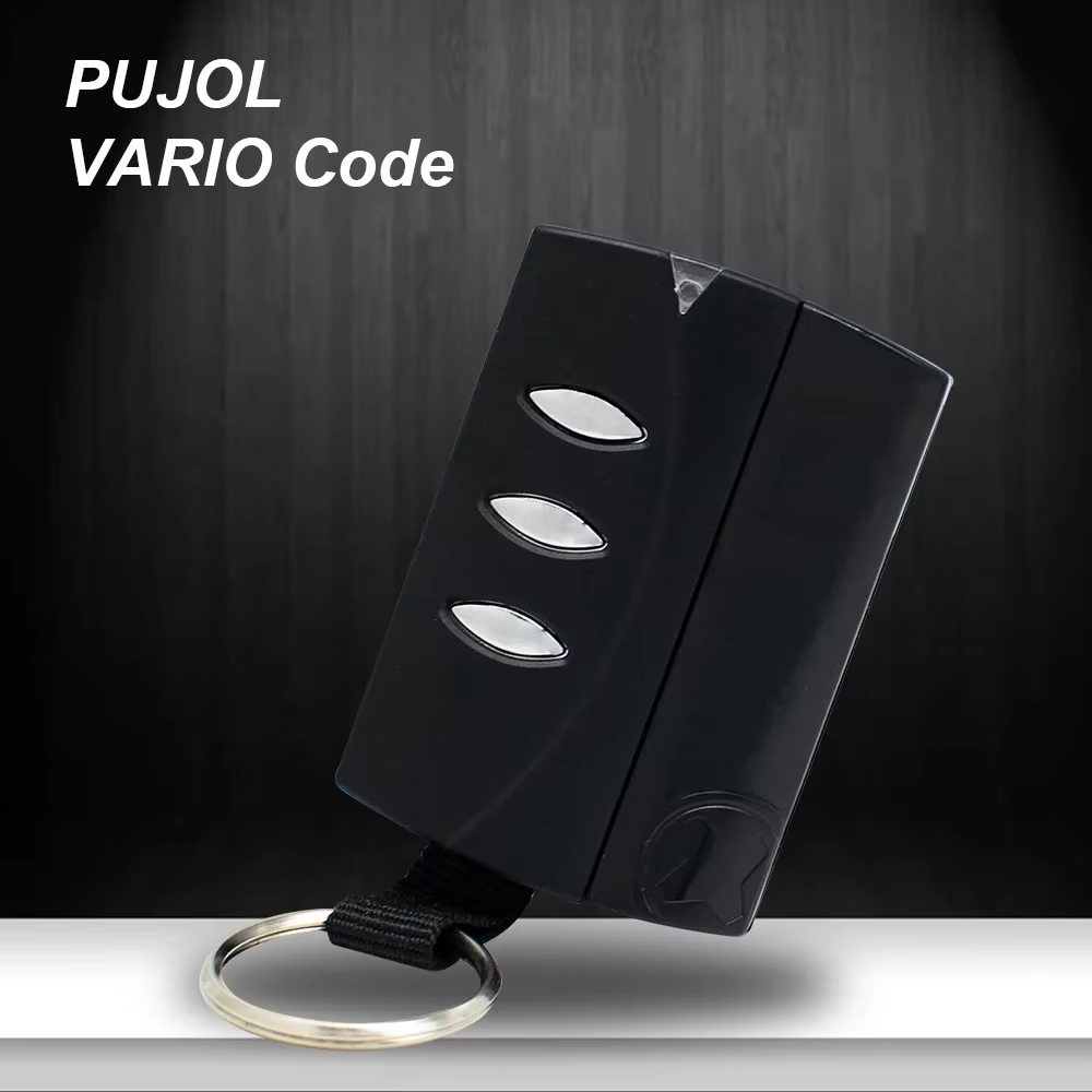 PUJOL VARIO Garage Door Remote Control Black 433,92mhz Rolling Code Compatible With PUJOL VARIO Gate Command Keychain