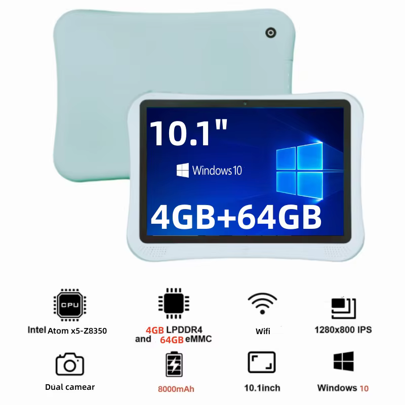 4GB RAM 64GB ROM Windows 10 Tablet 10.1 INCH 64-bit X5-Z8350 Quad Core Dual Camear 8000mAh HDMI-Compatible 1280*800 IPS