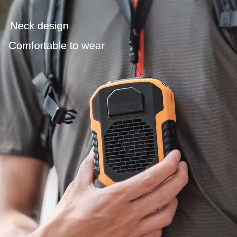 Hanging Neck/Waist Fan USB Mini Charging Fan Outdoor Sports Portable Cooling Clip Fan Air Mute Cooler Heat Relief Tool Powerbank