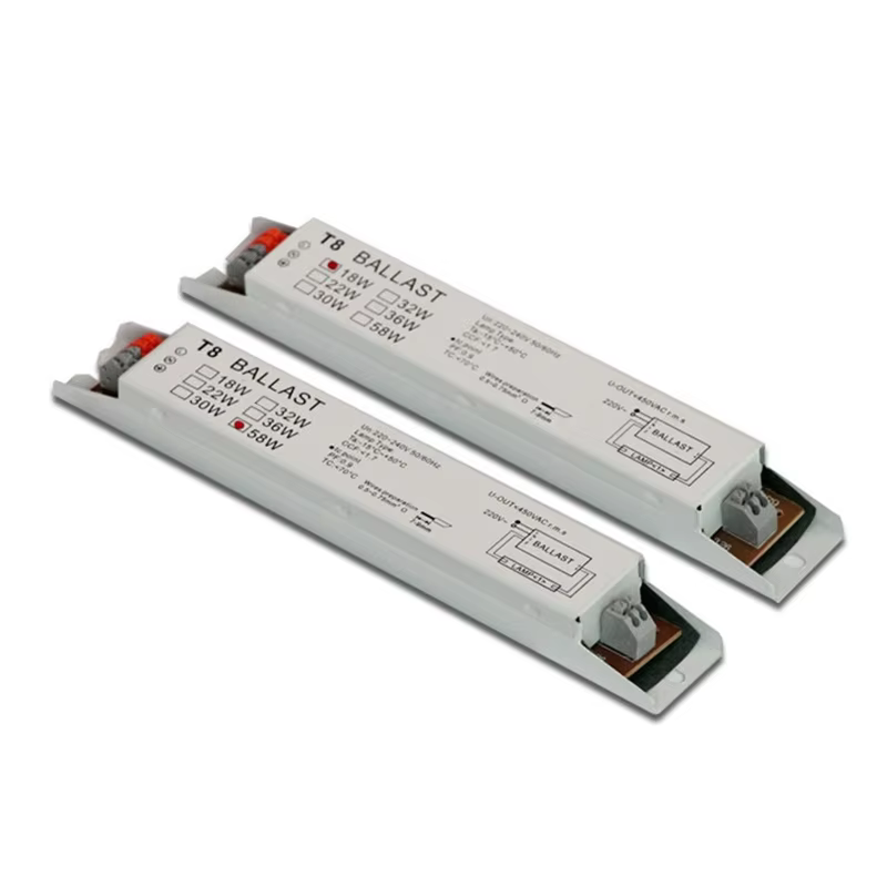 Commonly Used T8 1x 18W/1x 58W Electronic Ballast Equipment for Fluorescent Lamp Light Weight Ballast Dropship