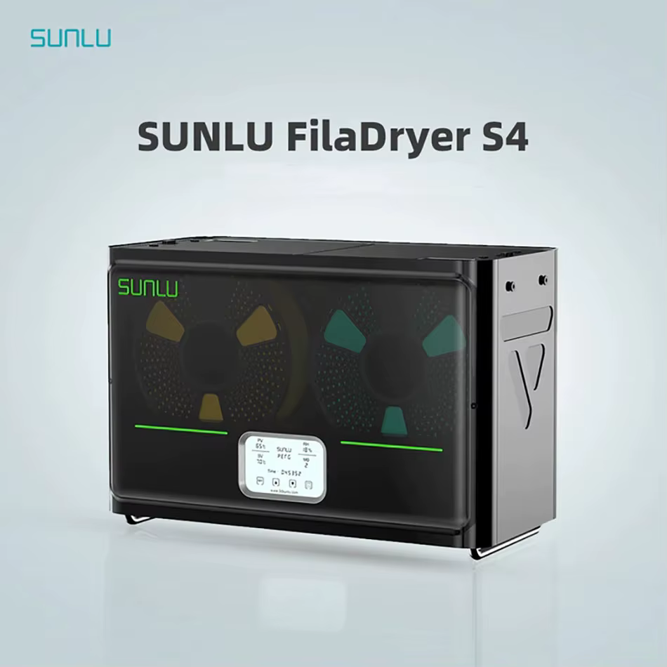 SUNLU S4 Filament Dryer Box 4 Spools Large Capacity 360° Surrounding Fast Heating Auto Humidity Control for 3D Printer Material