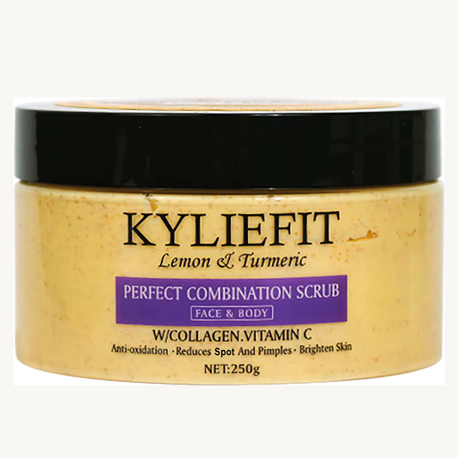 KYLIEFIT  Natural Turmeric Body Scrub for Lightening and Remove Dark Spots, Exfoliating Scrub for Armpit, Butt, Moisturizing,