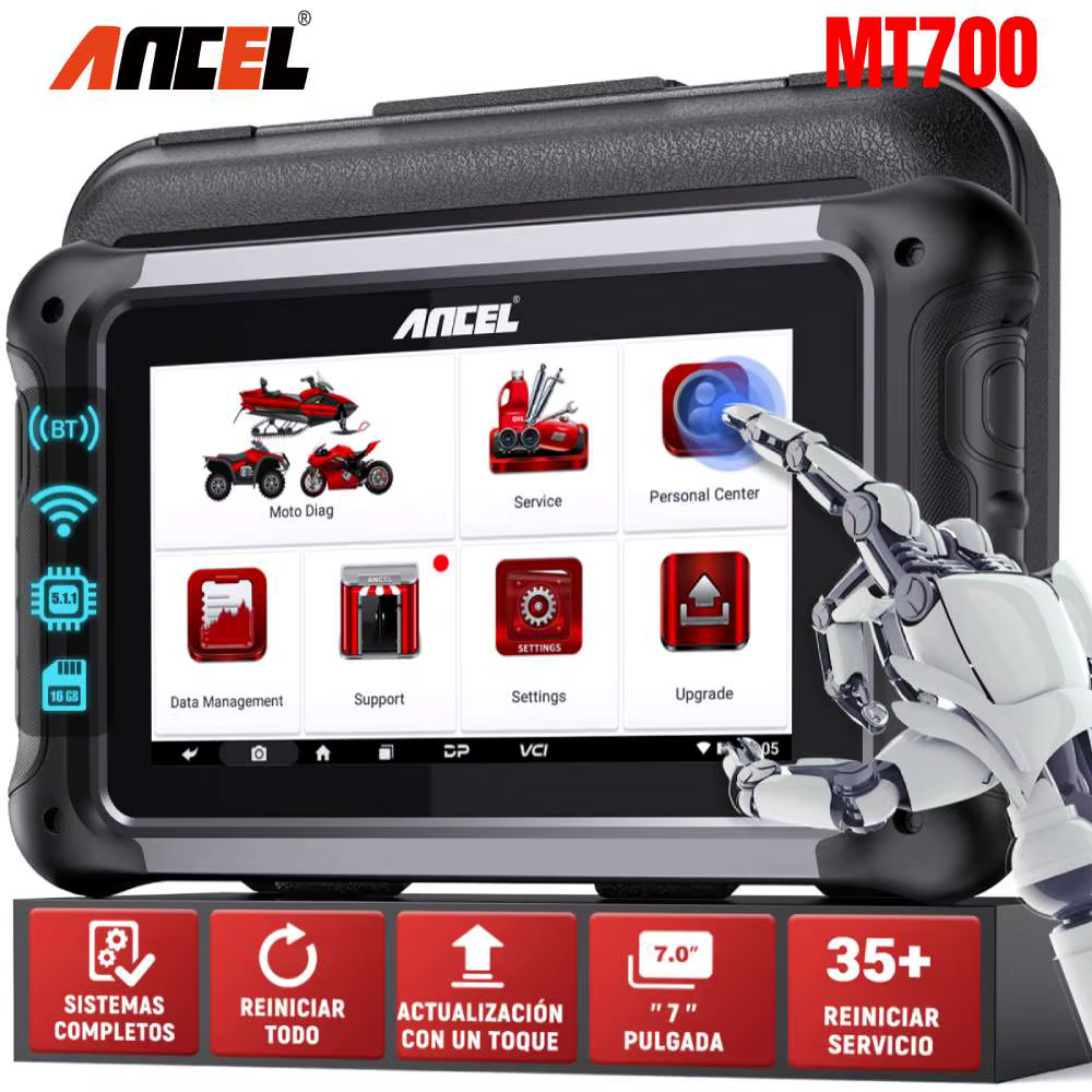 ANCEL MT700 Motorcycle Scan All System Diagnostic Tool Oil Rest ABS Bleeding 31 Reset Functions Motorcycle Diagnsotic Tool