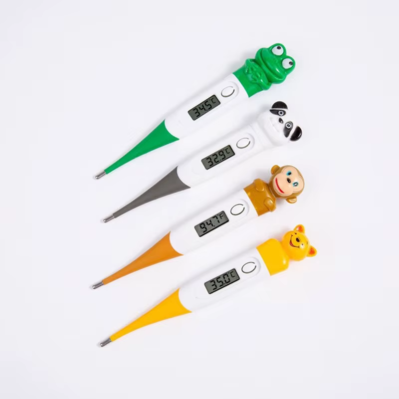 Cartoon Portable Electronic Thermometer Soft-head Safe Products Veterinary Accessories Pet Medical Equipment Tool Supplies