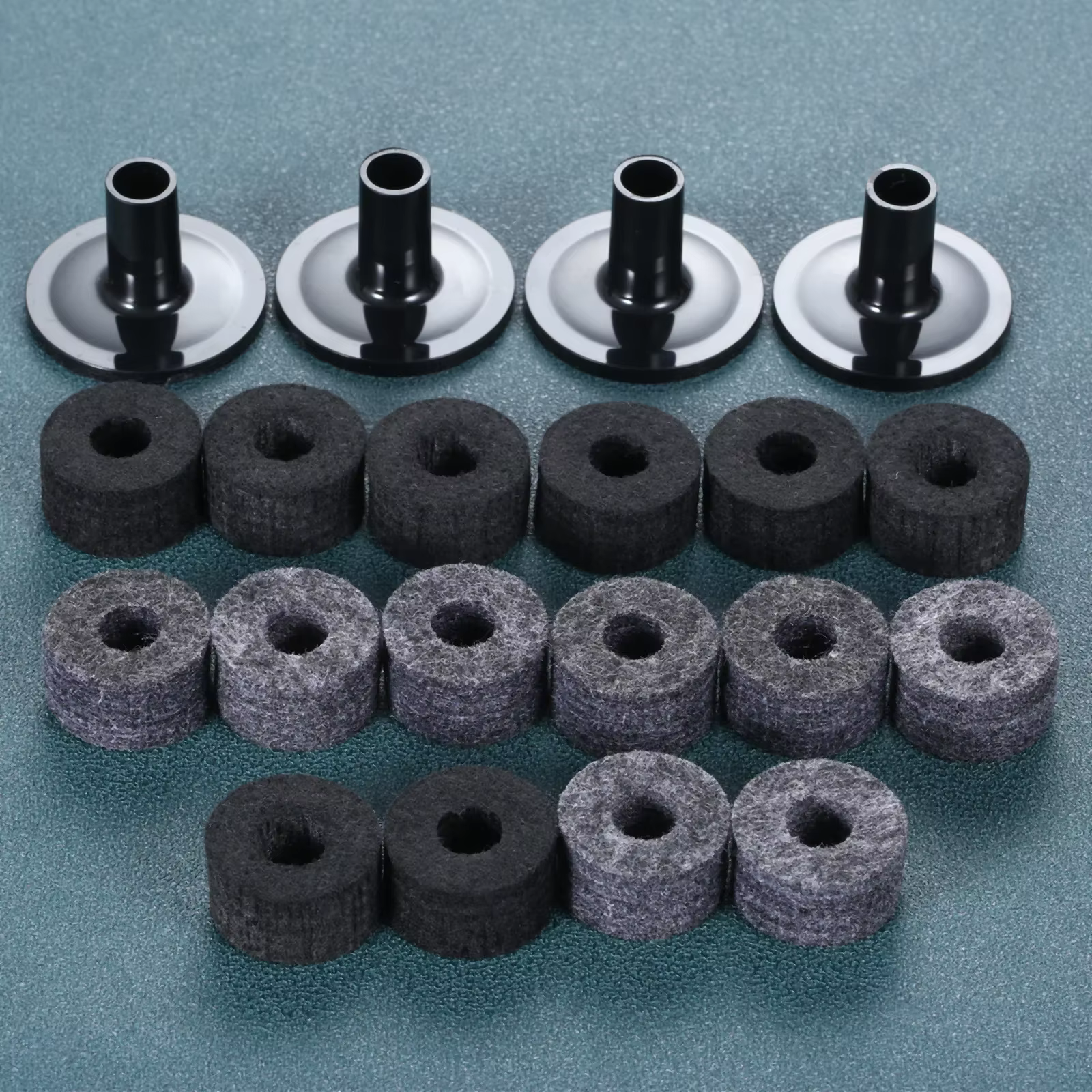 10 Pcs/set Cymbal Stand 25mm Felt Washer with Cymbal Sleeves For Drum Stand Practical Percussion Instruments Musical Accessories