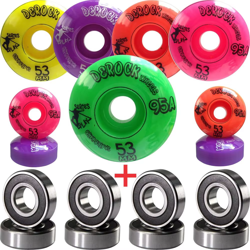 53mm 95A Play Derock Skate Wheel + Bearing